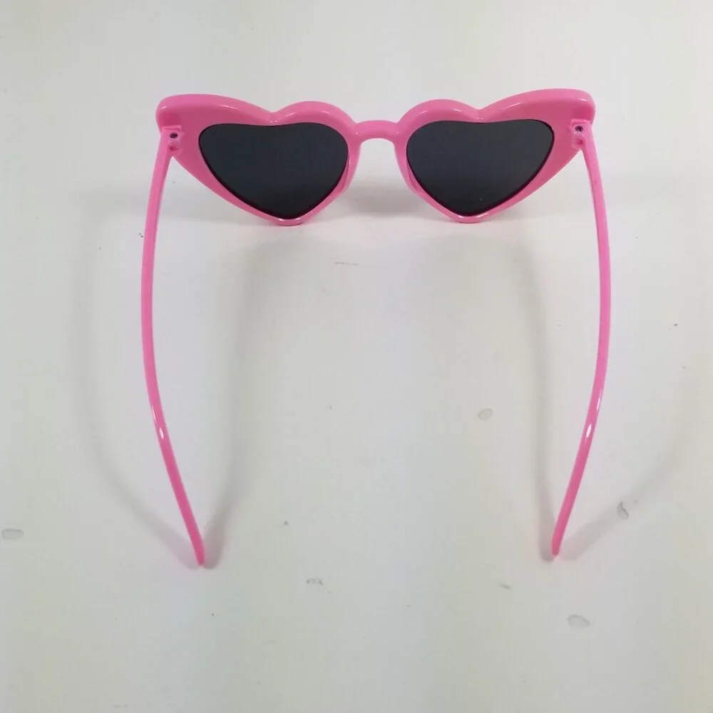 Kids Heart Sunglasses Vintage Heart-Shaped Toddler Sunglasses Cute Pink